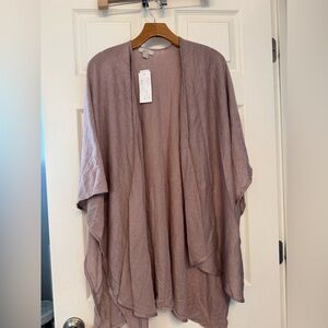 Loft Mauve Open Front Cardigan